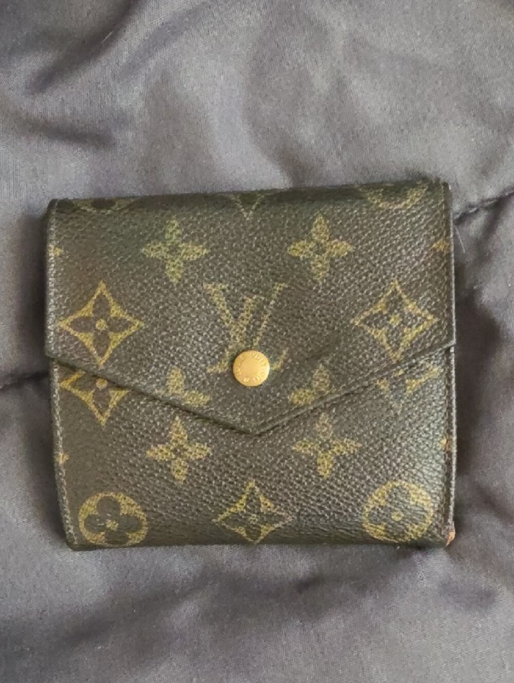 AUTHENTIC Louis Vuitton Monogram Compact Envelope Wallet - Brown/Gold Accents - Picture 4 of 13